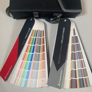 Benjamin Moore Interior Design Paint Chip Fan Decks with Carry Bag